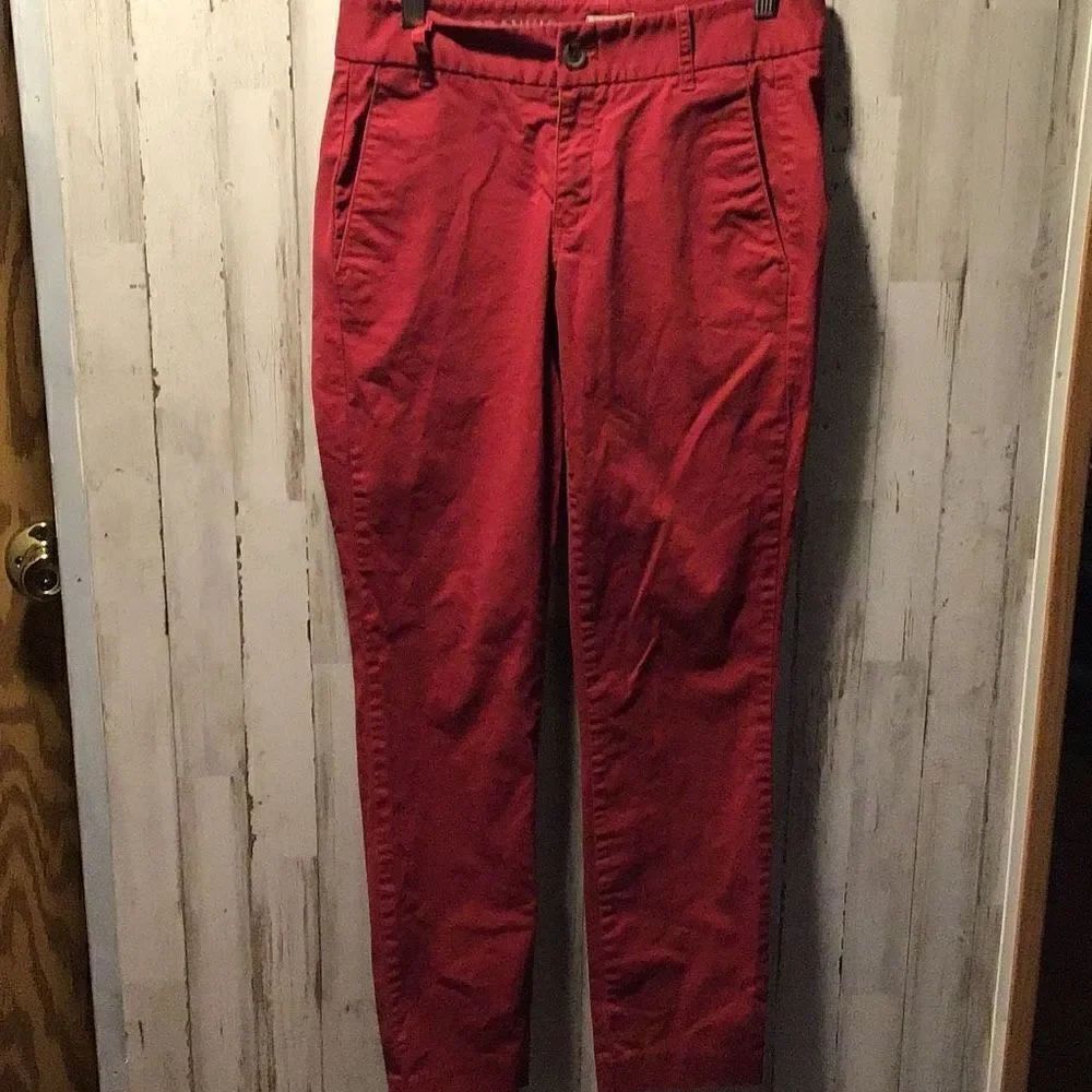 J.Crew red hot Frankie pants. Size 00.